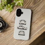1989 Miata White Triple View Roadster Tough Phone Case Cover