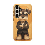 Schnauzer Mustache Boss Phone Case Funny Dog Lover Gift