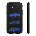 Blue MX-5 Roadster Phone Case Tough JDM Convertible Multi View Print