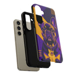 French Bulldog Pop-Art Portrait Tough Phone Case - Purple Gold