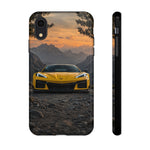 C8 Z06 Corvette Phone Case, Yellow Mountain Dusk Cover, Gift