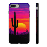 Desert Vaporwave Cactus Sunset Phone Case – Southwest Aesthetic