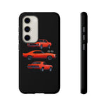 1969 Camaro SS Orange Triple View Muscle Car Tough Phone Case