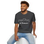 1955 Cameo Carrier Outline Silhouette Classic Truck T-Shirt Line Art Emblem Chevy Pickup Tee Fan Gift