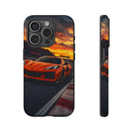 Orange C8 Z06 Flat Plane V8 Speed Art Tough Phone Case
