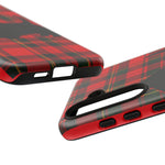 Scottish Terrier Silhouette Plaid Art Tough Phone Case