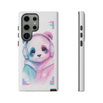 Pastel Panda Phone Case, Glitch Color Block Cover