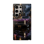 67 GTO Phone Case Purple, Rainy City Night Muscle Car Tough Cover