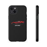 Red C7 Z06 Phone Case for Chevy Sports Car Enthusiasts, Tough Cover