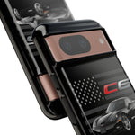 Black C6 Phone Case American Sports Car Tough Cover Gift