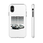 White Countach Retro Tough Phone Case Cover Gift Art