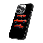 1969 Camaro SS Orange Triple View Muscle Car Tough Phone Case
