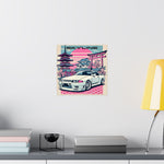 Skyline R32 Poster JDM Drift Car Japanese Sunset Retro Tokyo Wall Art