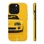 Yellow Supra Phone Case, MK4 90s JDM Legend Tough Protective Cover for Men