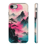 Japanese Minimalist Ink Vaporwave Phone Case – Sumi-e Aesthetic