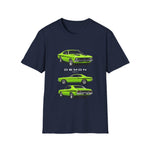 1971 Demon Green Classic Muscle Car T-Shirt | Vintage Coupe Illustration
