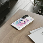 Pastel Panda Phone Case, Glitch Color Block Cover