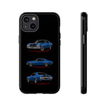 1970 Chevelle SS Phone Case Blue, Three-View Vector Tough Cover