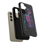 Neon Anatomical Skeleton Phone Case | Internal Displacement Art