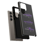 Cuda Phone Case Purple, Three-View Vector Tough Cover, Gift