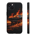 Black Charger Classic Muscle Flames Tough Phone Case Cover Gift