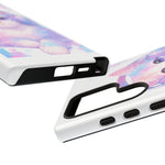 Pastel Cat Phone Case, Headphones Glitch Color Block Cover