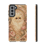 Persian Cat Floral Art Nouveau Tough Phone Case