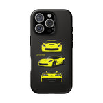 C7 Z06 Phone Case Featuring Yellow Chevy Supercar Artwork