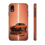 Orange 240Z Phone Case, Classic JDM Sports Car Racing Stripe Cover