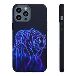 Neon Blue Tiger phone case | tough protective cover