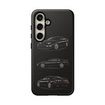 Black 300ZX Sports Car Tough Phone Case - Multi View