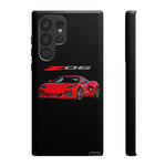Red C8 Z06 Illustration Phone Case for Vette Owners | Tough Cover