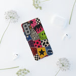 Colorful Patchwork Punk Tough Phone Case