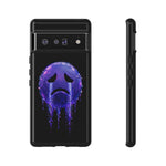 Glitch Sad Face Phone Case, Anime Melt Static Tough Cover