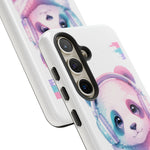 Pastel Panda Phone Case, Glitch Color Block Cover