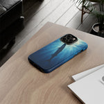 Barracuda Silhouette Phone Case, Sunlit Marine Art Tough Cover