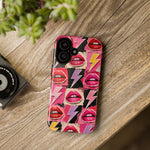 Pop Art Lips and Lightning Bolt Phone Case