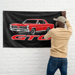 1967 GTO Wall Flag Banner 34x56 Inch Muscle Car Garage Man Cave Decor Goat