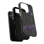 R33 Skyline Infographic Phone Case, Purple Spec Sheet Cover