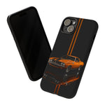 Orange Cuda Phone Case, Muscle Car Stripe Studio Cover, Gift