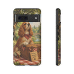 Cocker Spaniel Picnic Scene phone case | vintage dog art