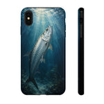 Painterly Marine Art Phone Case, Tarpon Surface Light Cover