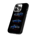 1970 Chevelle SS Phone Case Blue, Three-View Vector Tough Cover