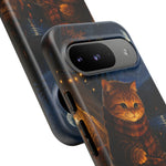 Campfire Cat Phone Case, Marshmallow Night Painterly Cover
