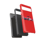 Red Classic Corvette C1 Illustration phone case | Retro Car Tough Case