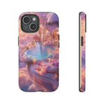 Floating Pool Deck Phone Case, Pastel Cloud 3D Render Cover