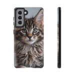 Maine Coon Kitten Phone Case, Tufted Ears Macro Portrait Cover