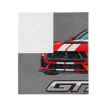 Red GT350 2025 Car Illustration Microfiber Blanket | Sports Muscle Car