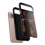 Challenger RT Phone Case, Rainy City Night Muscle Car Tough Cover