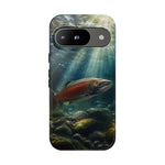 Salmon River Fishing Phone Case, Sunlit Current Cover